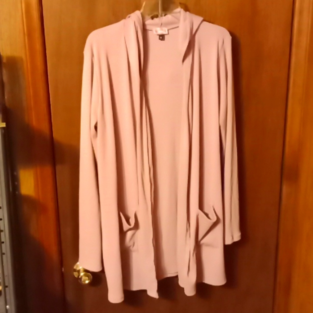 Pixies 1x Mauve Open Front Long Sleeve With Hoodi… - image 1